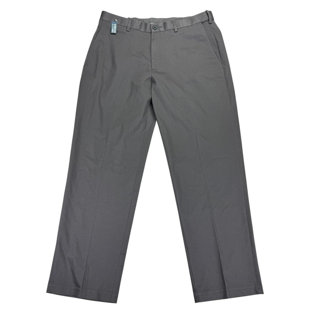Haggar Mens Premium No Iron Classic Fit Stretch Dress Pants Dark Gray 34x29